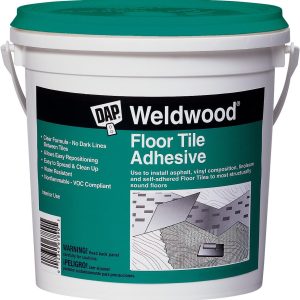 DAP Weldwood Clear Flooring Tile Adhesive, 1 Quart – 00136