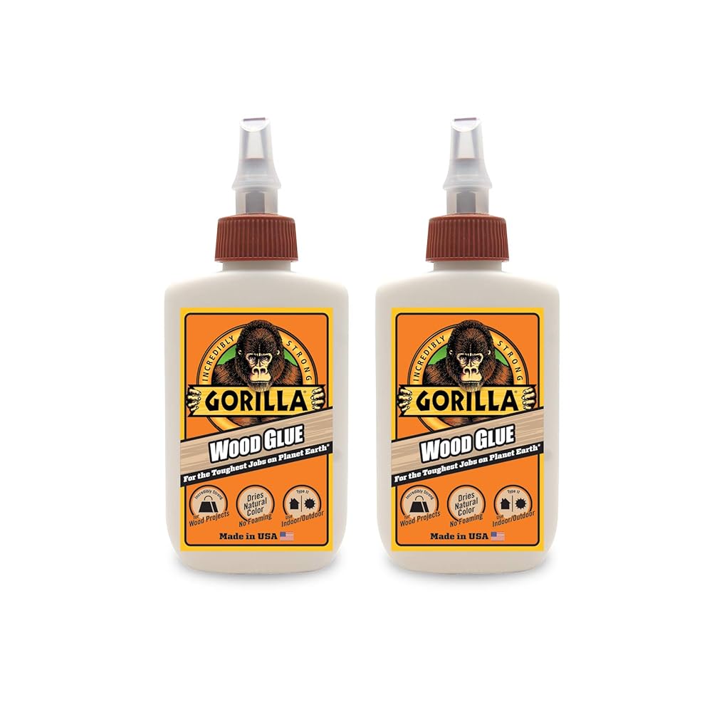 Gorilla Wooden Glue – 4 oz Bottle – Pure Wooden Shade – Set of two