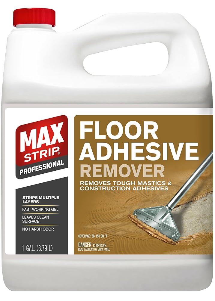 Max Strip Ground Adhesive Remover – 1 Gallon – Skilled Quick-Performing Gel for Stripping A number of Layers – Successfully Removes Cussed Mastics and Building Adhesives -…