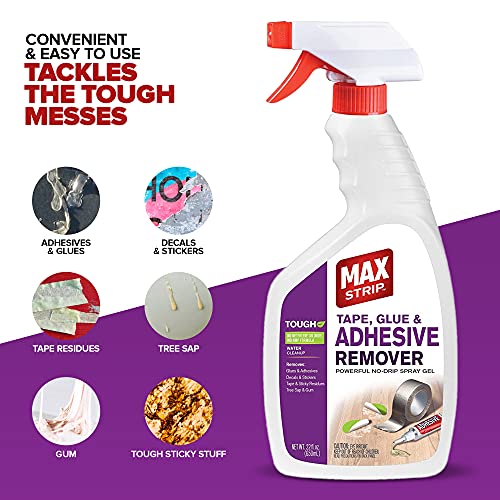 Max Strip Tape Adhesive Remover 22oz | Fast-Performing Components | Eliminates Varied Glues, Stickers, and Residues | Secure for Wooden, Steel, and Varied Surfaces | Nice Scent