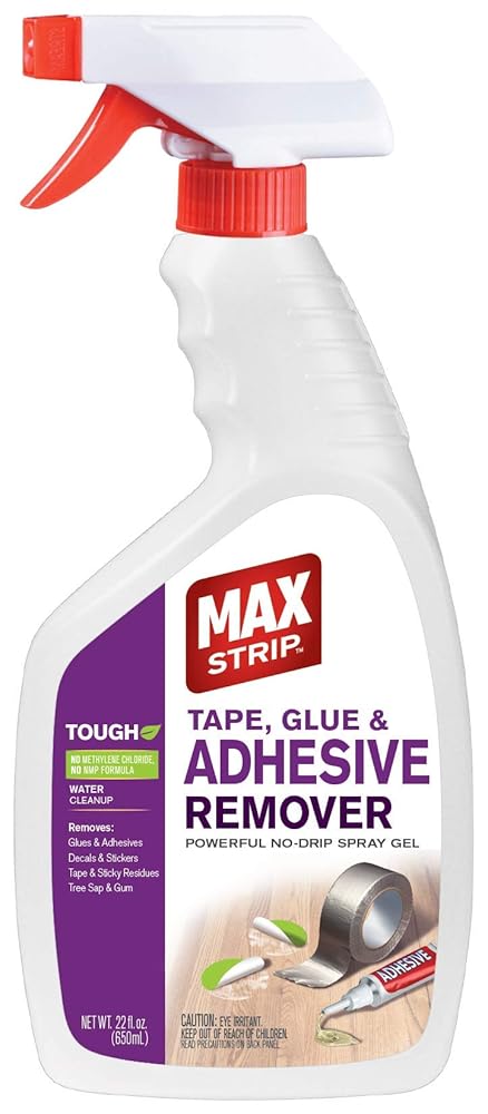 Max Strip Tape Adhesive Remover 22oz | Fast-Performing Components | Eliminates Varied Glues, Stickers, and Residues | Secure for Wooden, Steel, and Varied Surfaces | Nice Scent