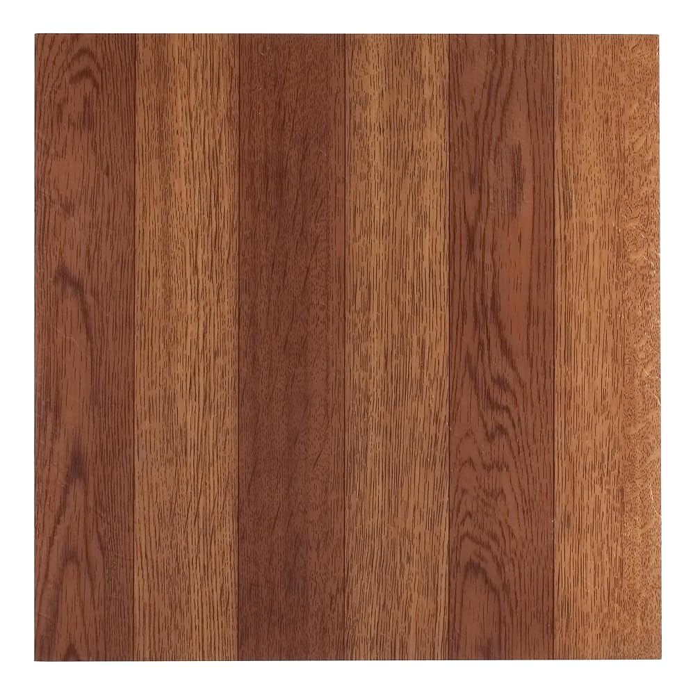 Tivoli Peel and Stick Vinyl Ground Tiles – 45 Tiles, 12″ x 12″, Medium Oak Plank Design – Simple DIY Flooring for Kitchens, Eating Rooms, Bedrooms, Basements, and Bogs