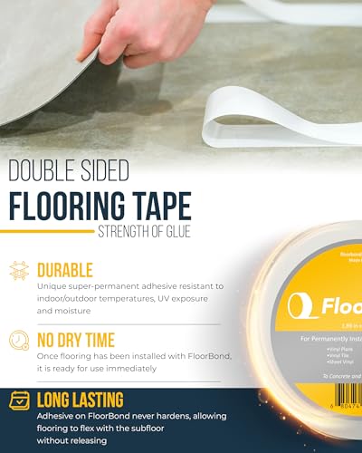 Twin-Sided Tape for Putting in Versatile Flooring (Vinyl, Carpet, Health club Flooring, Synthetic Grass)